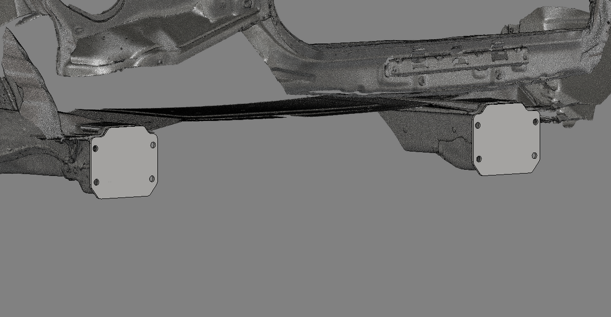 GT86 rear chassis leg reinforcment plates