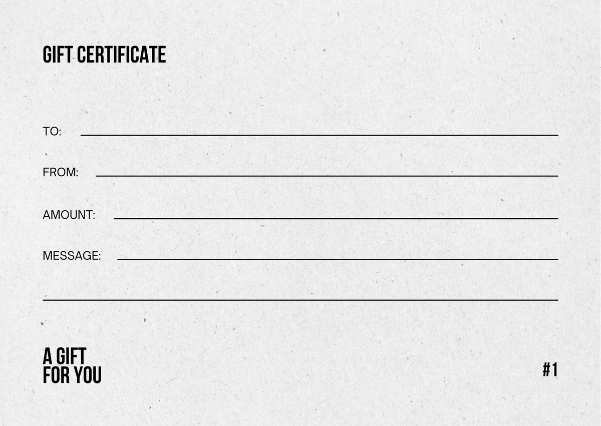 Vital fabrication gift cards