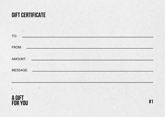 Vital fabrication gift cards